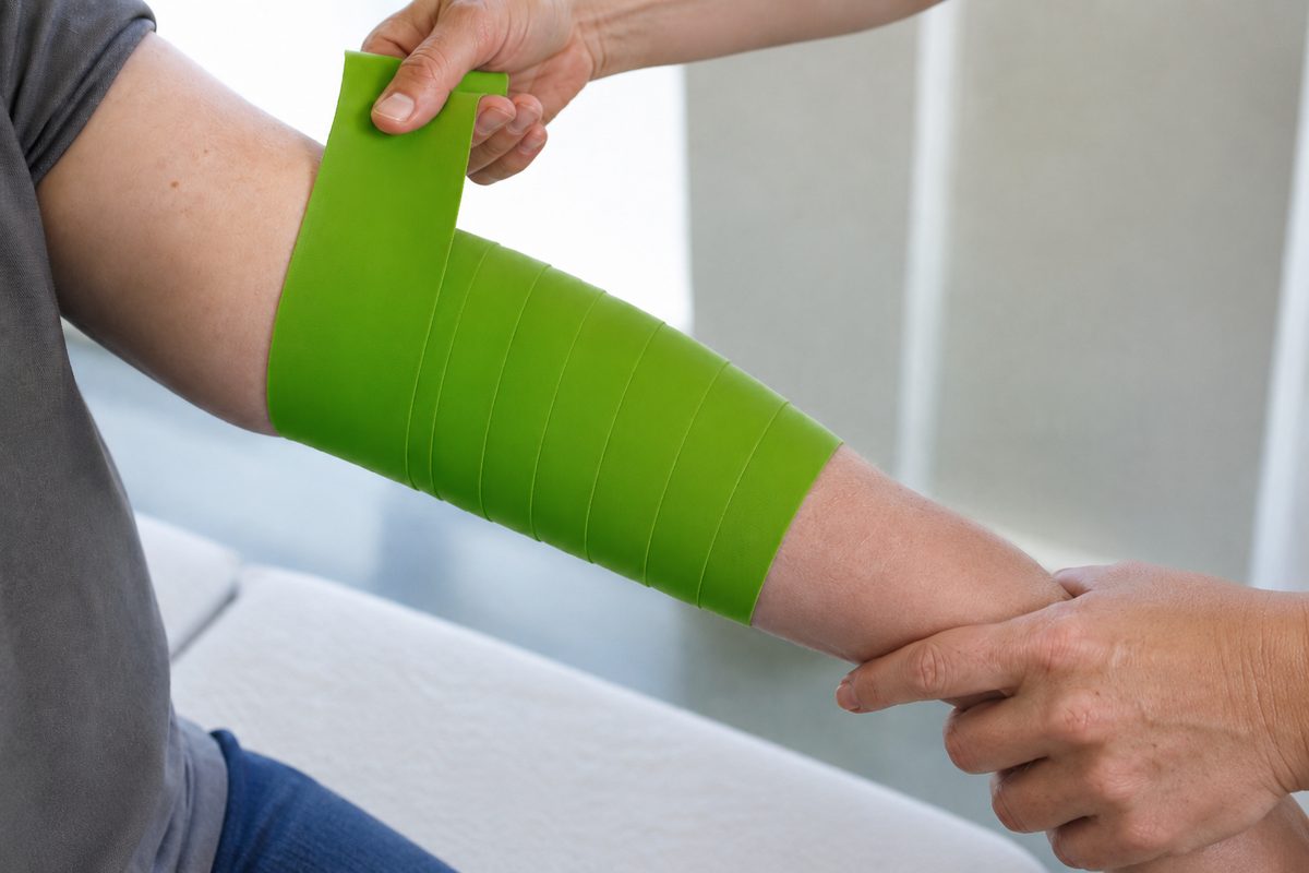 Medical-Flossing am Knie